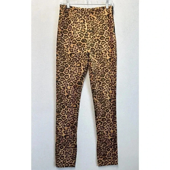 Forever 21 Women’s Size Medium Animal Leopard Print Side Zip Soft Pants - Picture 1 of 9